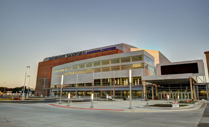 Exterior image of Denny Sanford Premier Event Center.