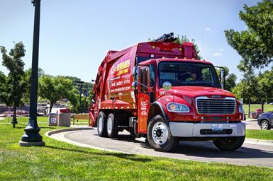 Image of Novak Sanitary truck.