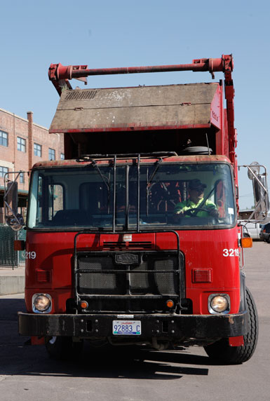 Image of Industrial Waste Disposal truck from Novak Sanitary.