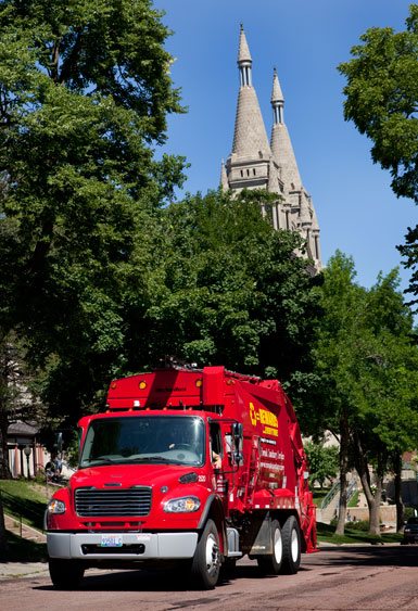 Image of Novak Residential truck on the street.